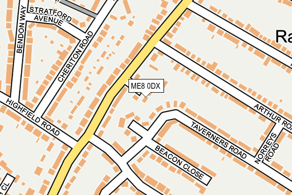 ME8 0DX map - OS OpenMap – Local (Ordnance Survey)