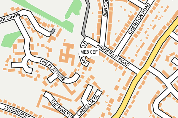 ME8 0EF map - OS OpenMap – Local (Ordnance Survey)