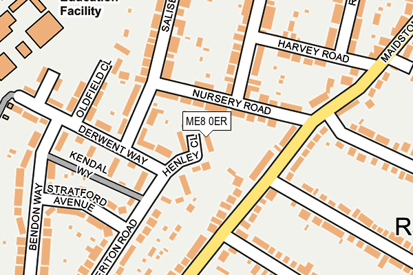 ME8 0ER map - OS OpenMap – Local (Ordnance Survey)