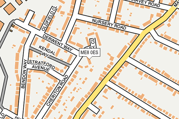 ME8 0ES map - OS OpenMap – Local (Ordnance Survey)