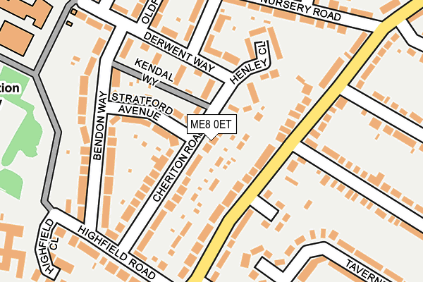 ME8 0ET map - OS OpenMap – Local (Ordnance Survey)