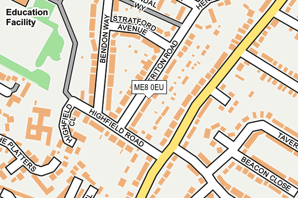 ME8 0EU map - OS OpenMap – Local (Ordnance Survey)