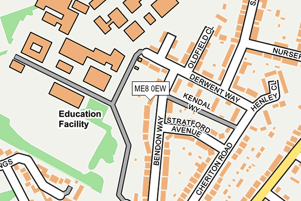 ME8 0EW map - OS OpenMap – Local (Ordnance Survey)