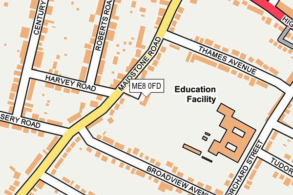 ME8 0FD map - OS OpenMap – Local (Ordnance Survey)