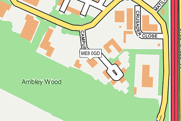 ME8 0GD map - OS OpenMap – Local (Ordnance Survey)