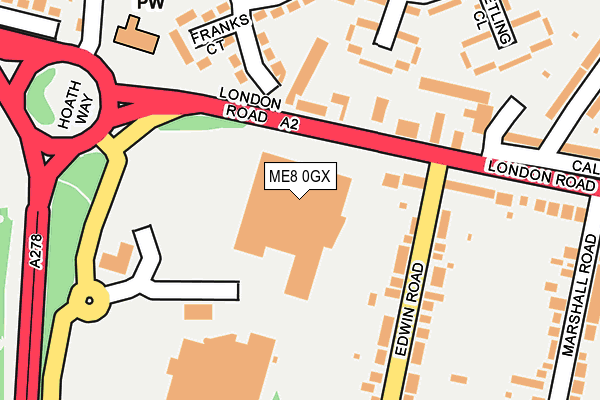 ME8 0GX map - OS OpenMap – Local (Ordnance Survey)