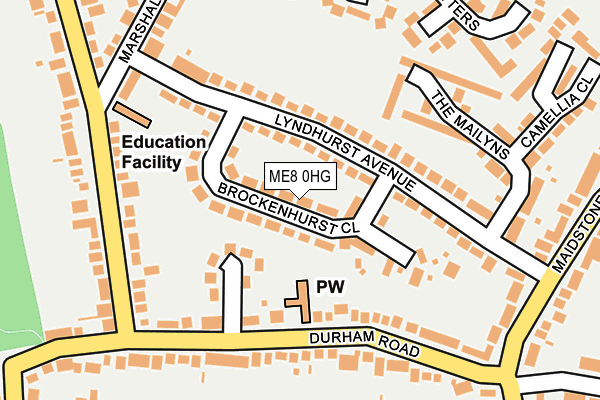 ME8 0HG map - OS OpenMap – Local (Ordnance Survey)