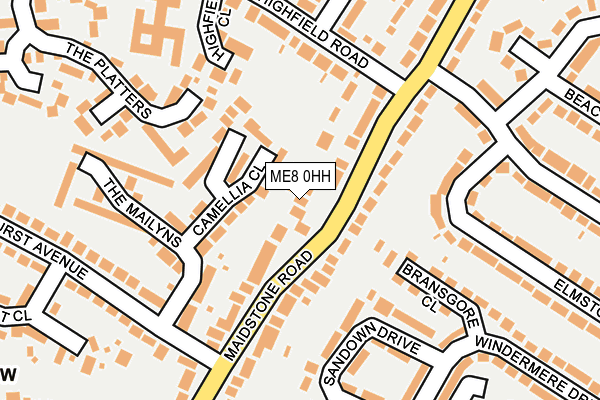 ME8 0HH map - OS OpenMap – Local (Ordnance Survey)