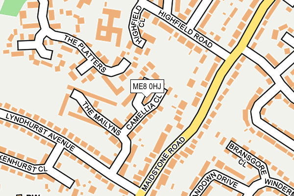 ME8 0HJ map - OS OpenMap – Local (Ordnance Survey)