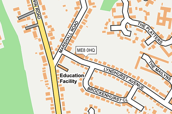 ME8 0HQ map - OS OpenMap – Local (Ordnance Survey)