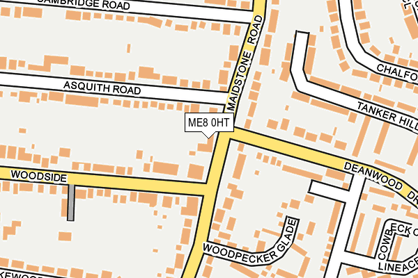 ME8 0HT map - OS OpenMap – Local (Ordnance Survey)