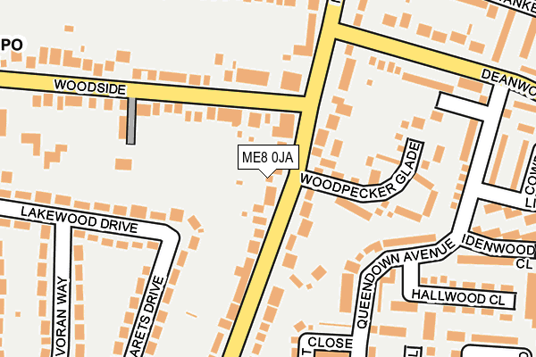 ME8 0JA map - OS OpenMap – Local (Ordnance Survey)
