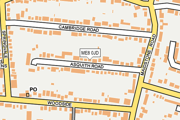 ME8 0JD map - OS OpenMap – Local (Ordnance Survey)