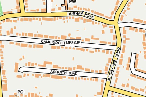 ME8 0JF map - OS OpenMap – Local (Ordnance Survey)