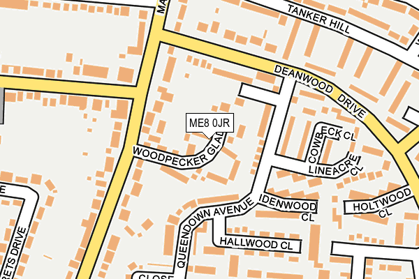 ME8 0JR map - OS OpenMap – Local (Ordnance Survey)