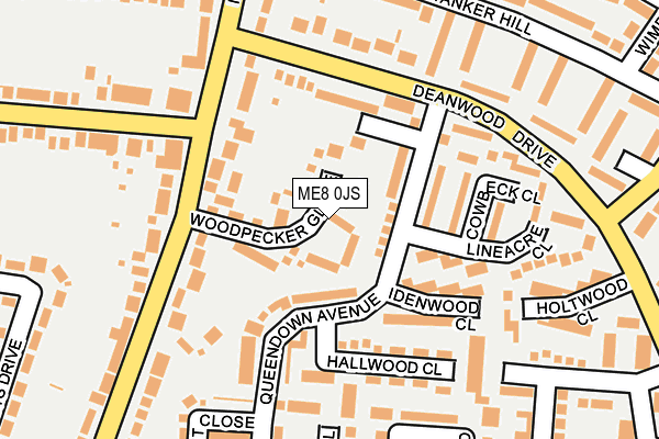 ME8 0JS map - OS OpenMap – Local (Ordnance Survey)