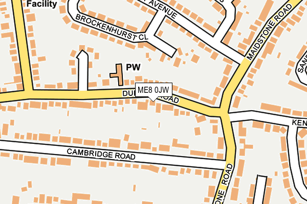 ME8 0JW map - OS OpenMap – Local (Ordnance Survey)