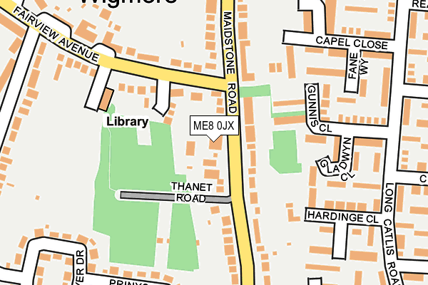 ME8 0JX map - OS OpenMap – Local (Ordnance Survey)