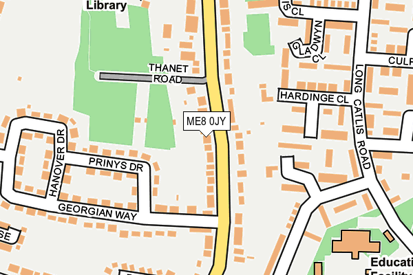 ME8 0JY map - OS OpenMap – Local (Ordnance Survey)