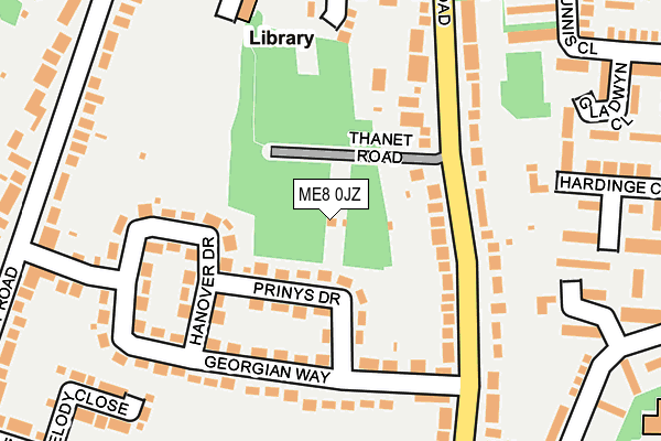 ME8 0JZ map - OS OpenMap – Local (Ordnance Survey)