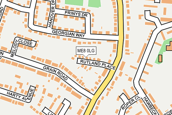 ME8 0LG map - OS OpenMap – Local (Ordnance Survey)