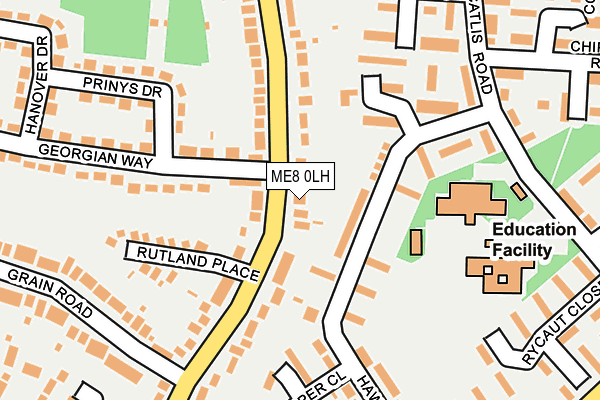 ME8 0LH map - OS OpenMap – Local (Ordnance Survey)