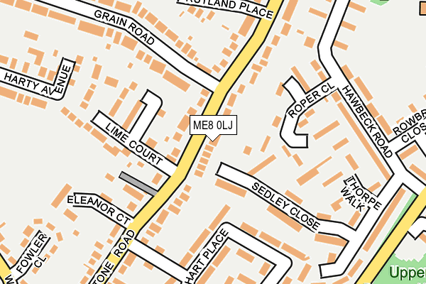 ME8 0LJ map - OS OpenMap – Local (Ordnance Survey)