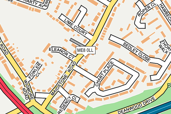 ME8 0LL map - OS OpenMap – Local (Ordnance Survey)