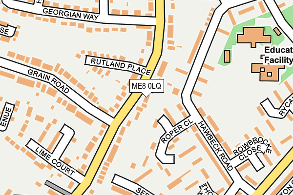 ME8 0LQ map - OS OpenMap – Local (Ordnance Survey)