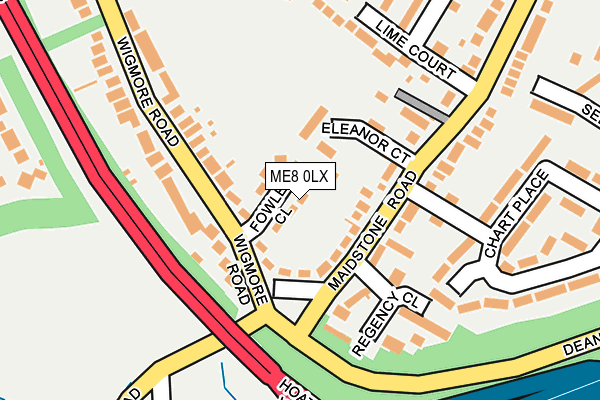 ME8 0LX map - OS OpenMap – Local (Ordnance Survey)