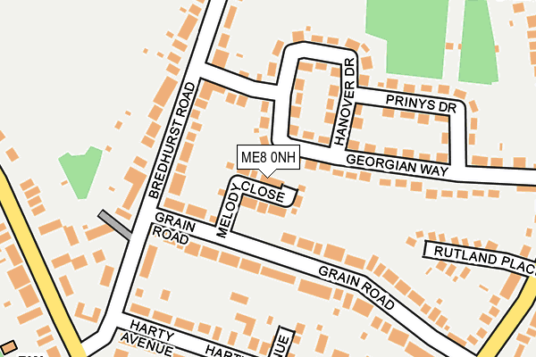 ME8 0NH map - OS OpenMap – Local (Ordnance Survey)
