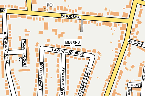 ME8 0NS map - OS OpenMap – Local (Ordnance Survey)