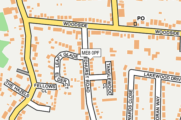 ME8 0PF map - OS OpenMap – Local (Ordnance Survey)
