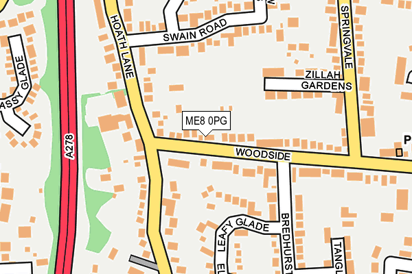 ME8 0PG map - OS OpenMap – Local (Ordnance Survey)