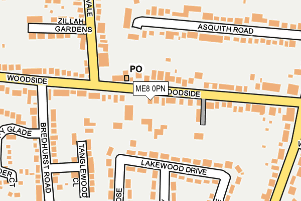 ME8 0PN map - OS OpenMap – Local (Ordnance Survey)