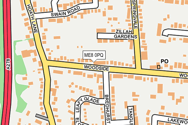 ME8 0PQ map - OS OpenMap – Local (Ordnance Survey)