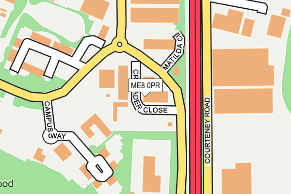 ME8 0PR map - OS OpenMap – Local (Ordnance Survey)