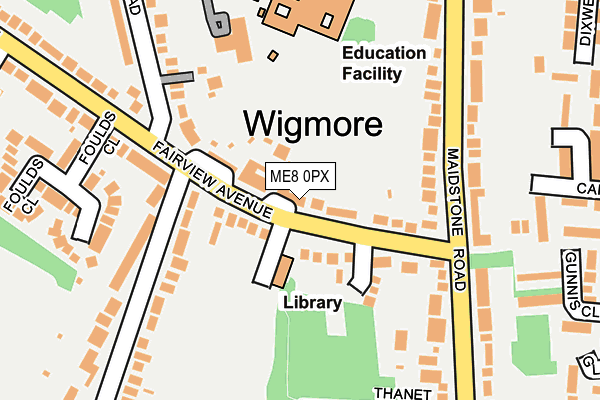 ME8 0PX map - OS OpenMap – Local (Ordnance Survey)