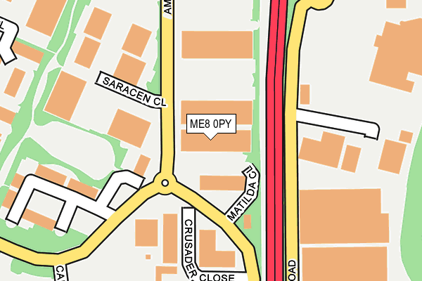 ME8 0PY map - OS OpenMap – Local (Ordnance Survey)