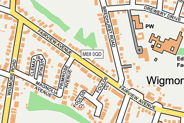 ME8 0QD map - OS OpenMap – Local (Ordnance Survey)