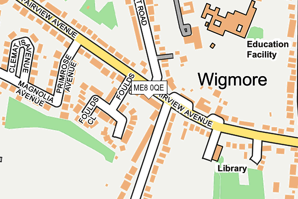 ME8 0QE map - OS OpenMap – Local (Ordnance Survey)