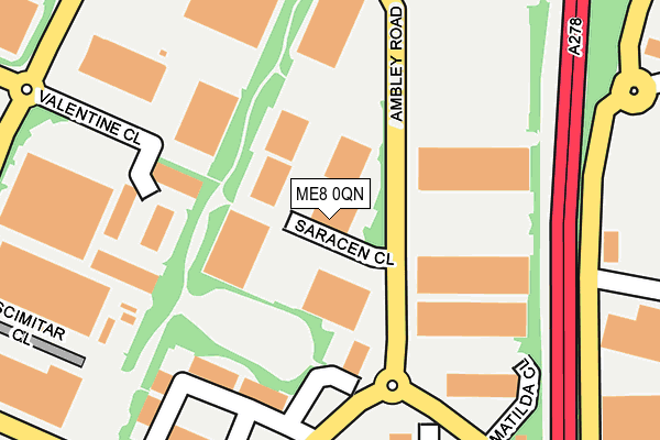 ME8 0QN map - OS OpenMap – Local (Ordnance Survey)