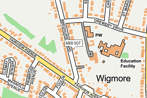 ME8 0QT map - OS OpenMap – Local (Ordnance Survey)