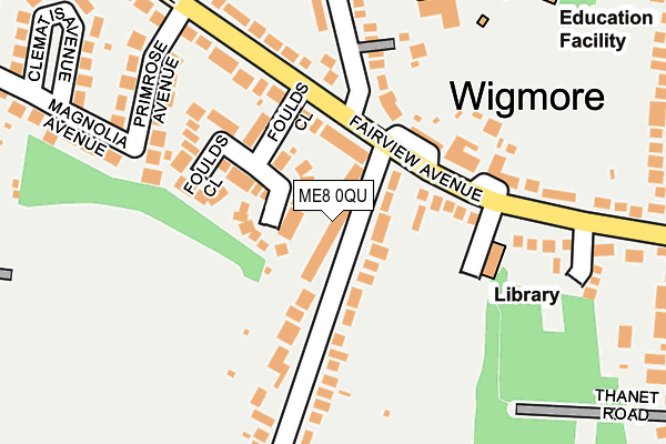 ME8 0QU map - OS OpenMap – Local (Ordnance Survey)