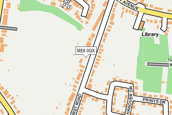 ME8 0QX map - OS OpenMap – Local (Ordnance Survey)