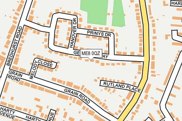 ME8 0QZ map - OS OpenMap – Local (Ordnance Survey)