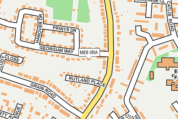 ME8 0RA map - OS OpenMap – Local (Ordnance Survey)