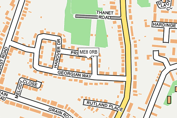 ME8 0RB map - OS OpenMap – Local (Ordnance Survey)