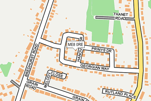 ME8 0RE map - OS OpenMap – Local (Ordnance Survey)