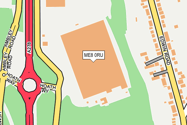 ME8 0RU map - OS OpenMap – Local (Ordnance Survey)